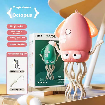 Brinquedo de quebra-cabeça para evitar obstáculos com sensor de polvo – brinquedo educacional interativo dançante