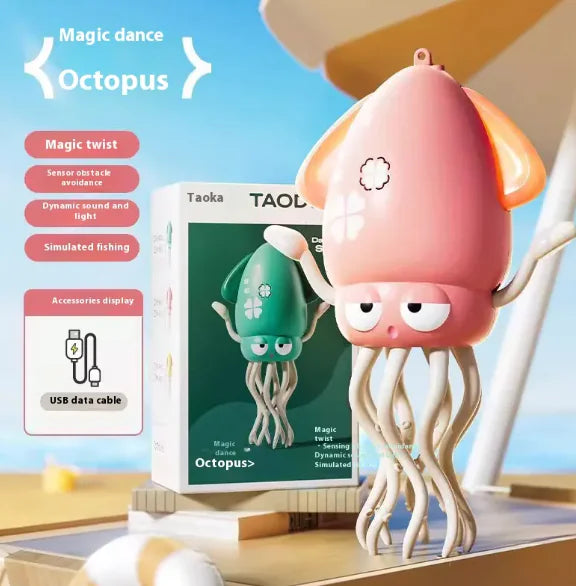 Brinquedo de quebra-cabeça para evitar obstáculos com sensor de polvo – brinquedo educacional interativo dançante