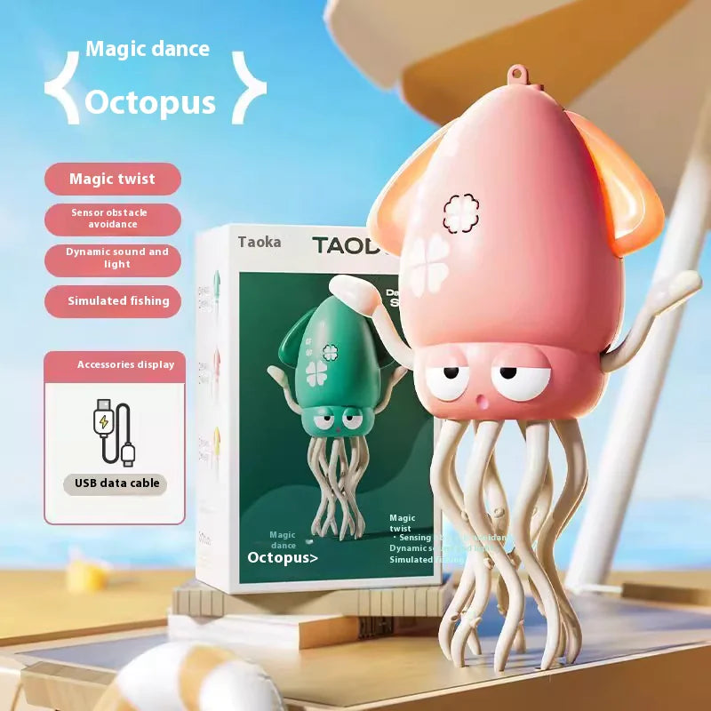 Brinquedo de quebra-cabeça para evitar obstáculos com sensor de polvo – brinquedo educacional interativo dançante