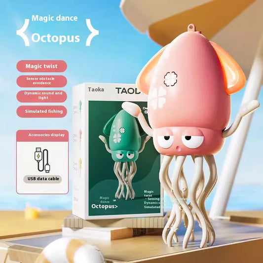 Brinquedo de quebra-cabeça para evitar obstáculos com sensor de polvo – brinquedo educacional interativo dançante